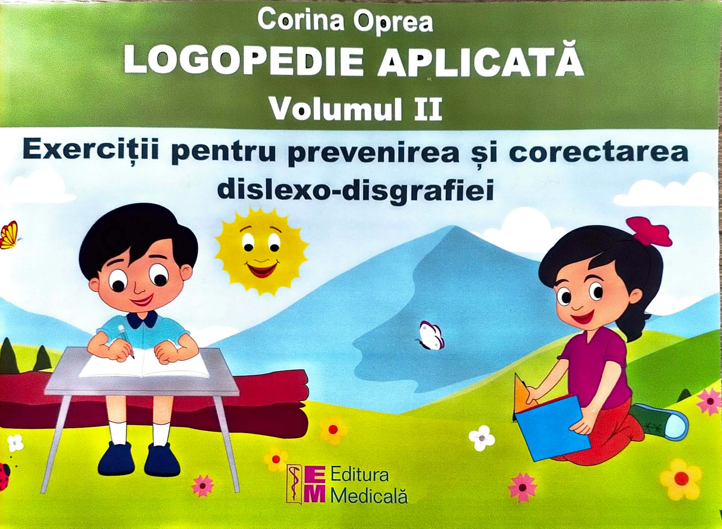 Coperta volumului II — Logopedie Aplicată, exerciții pentru prevenirea și corectarea dislexo-disgrafiei